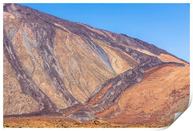 Abstract volcanic landscape, Tenerife Print by Phil Crean