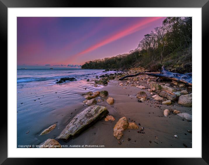 Dusk At Priory Bay Framed Mounted Print by Wight Landscapes