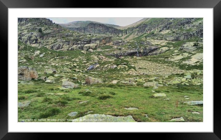 Pyrenean Valley in Andorra Framed Mounted Print by James Brooks