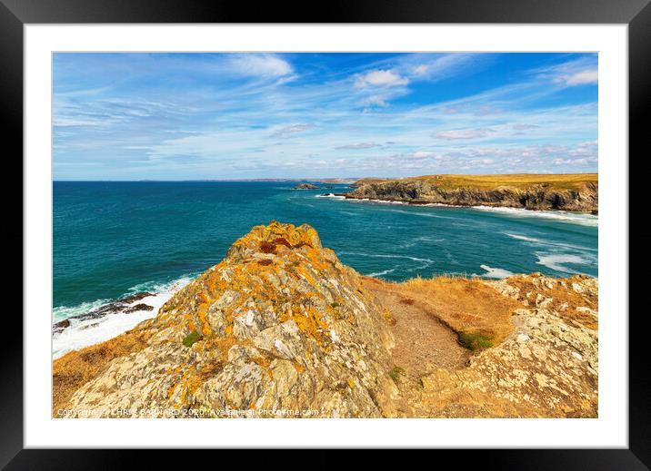 West Pentire View Framed Mounted Print by CHRIS BARNARD