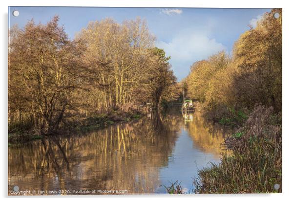 The Kennet and Avon in November Acrylic by Ian Lewis