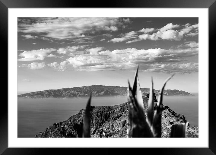 Looking to La Gomera from Teno, Tenerife Framed Mounted Print by Phil Crean