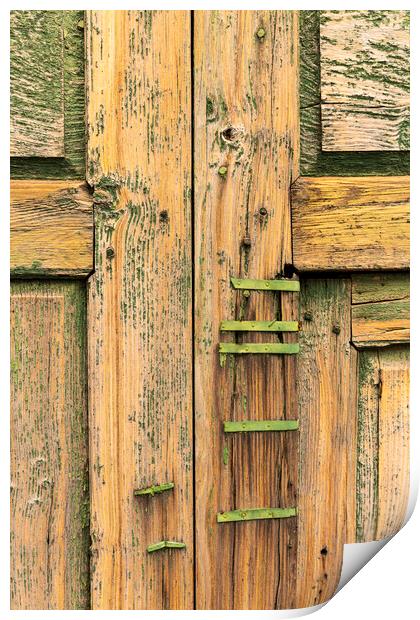 Old distressed door detail Tenerife Print by Phil Crean