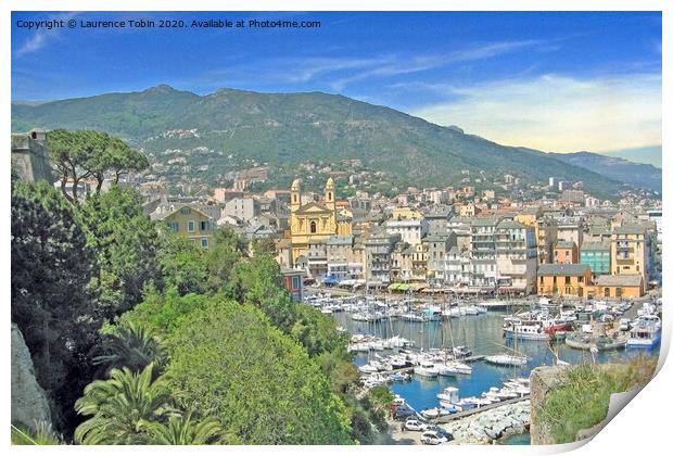 Bastia Harbour, Corsica Print by Laurence Tobin