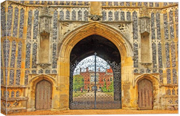 Gatehouse for St Osyth Priory, Essex Canvas Print by Laurence Tobin