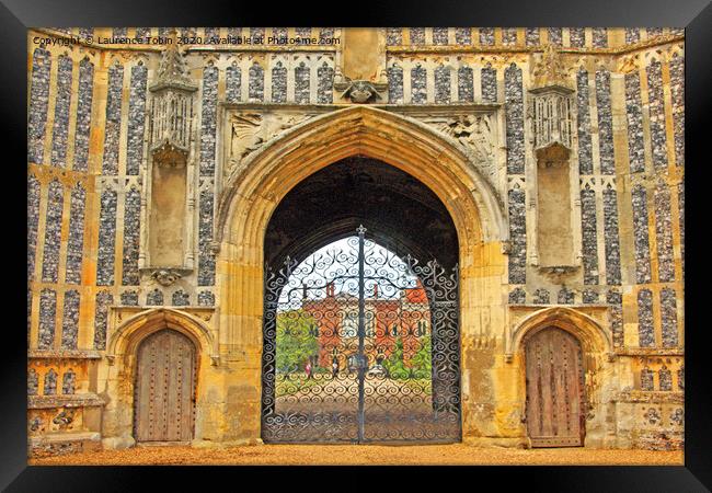 Gatehouse for St Osyth Priory, Essex Framed Print by Laurence Tobin