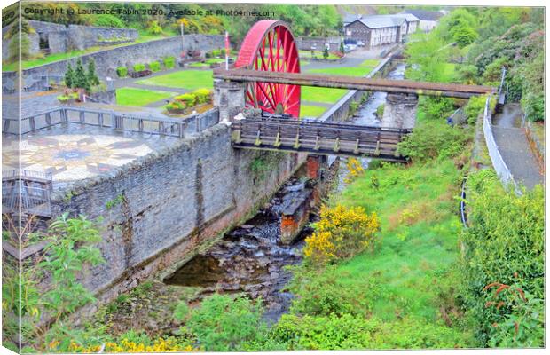 Isle of Man Waterwheel, Laxey Canvas Print by Laurence Tobin