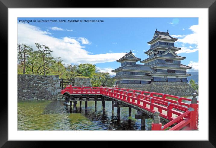 Matsumoto Castle, Japan Framed Mounted Print by Laurence Tobin