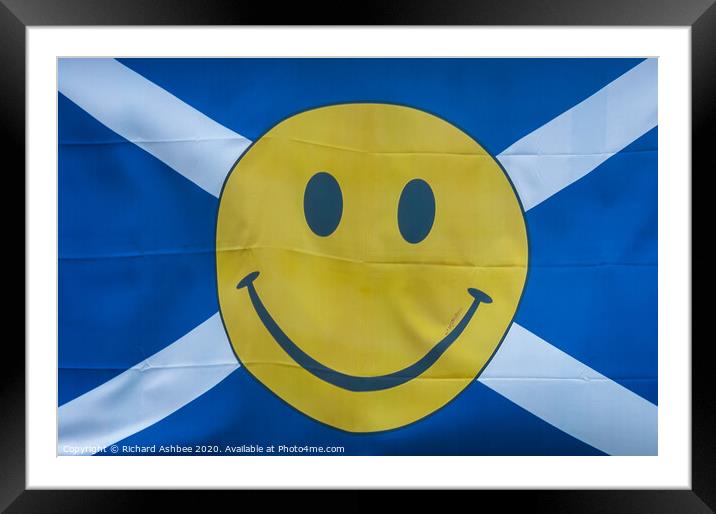 Happy Scotland Framed Mounted Print by Richard Ashbee