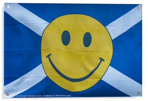 Happy Scotland Acrylic by Richard Ashbee