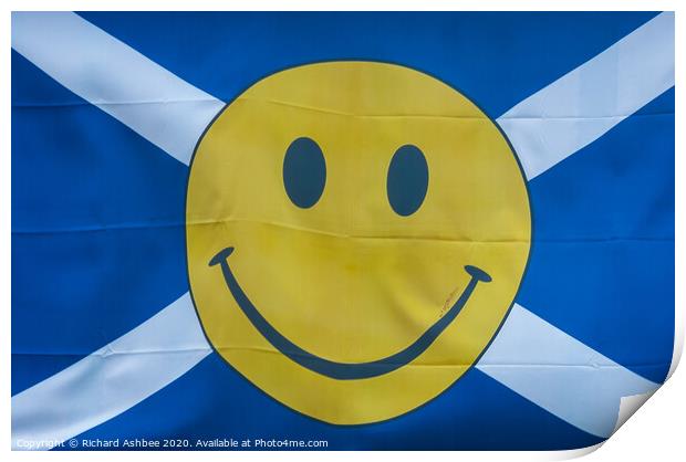 Happy Scotland Print by Richard Ashbee