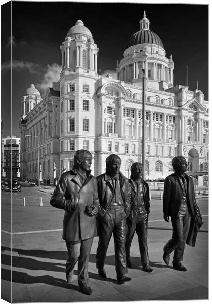 The Beatles at Port of Liverpool  Canvas Print by Darren Galpin