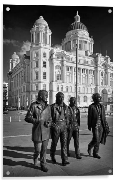 The Beatles at Port of Liverpool  Acrylic by Darren Galpin