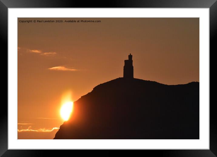 Port Erin Sunset Framed Mounted Print by Paul Leviston