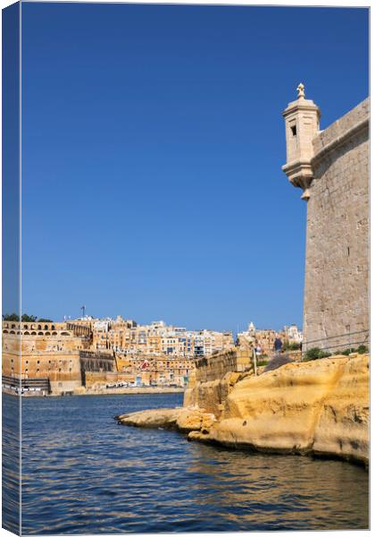 Valletta From Fort St Angelo Canvas Print by Artur Bogacki