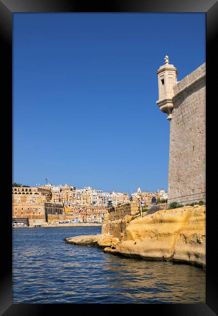 Valletta From Fort St Angelo Framed Print by Artur Bogacki