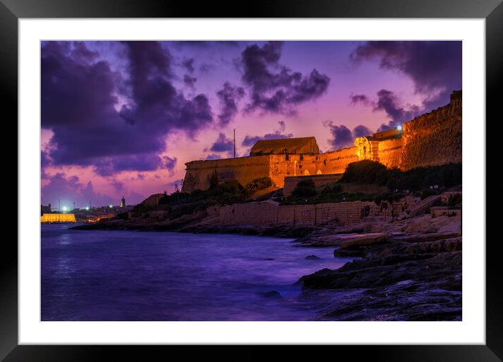 Manoel Island And Fort In Gzira, Malta Framed Mounted Print by Artur Bogacki