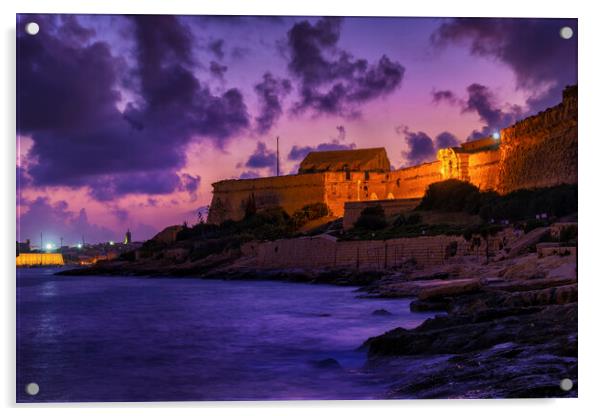 Manoel Island And Fort In Gzira, Malta Acrylic by Artur Bogacki