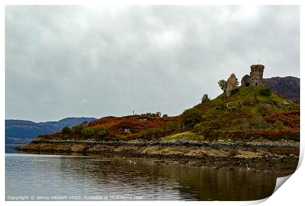 Castle Moil Kyleakin Print by Jenny Hibbert