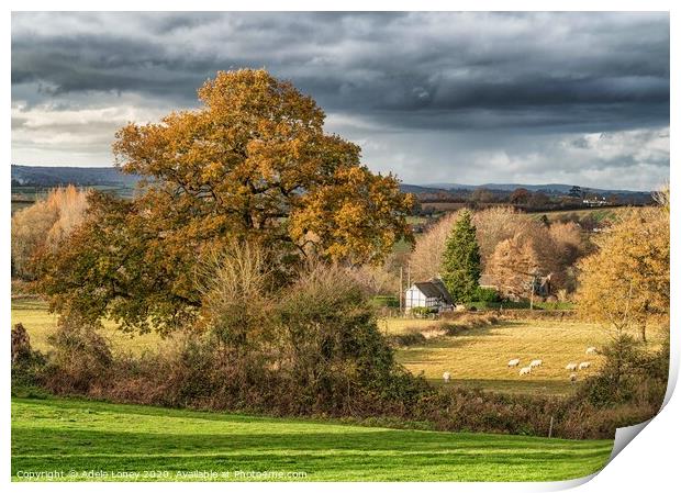 A Quintessential English Countryside Scene Print by Adele Loney