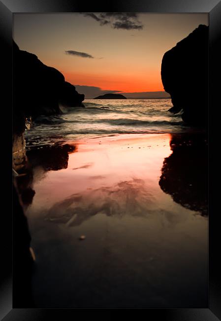 Framed Rock Sunset Framed Print by Keith Thorburn EFIAP/b