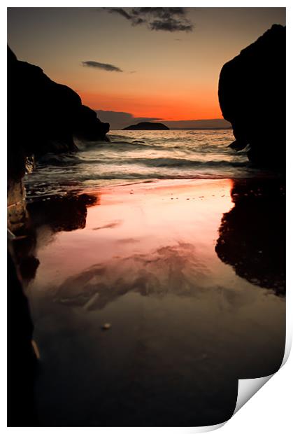 Framed Rock Sunset Print by Keith Thorburn EFIAP/b