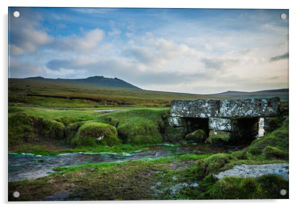 Stone Bridge Bodmin Moor Acrylic by David Wilkins