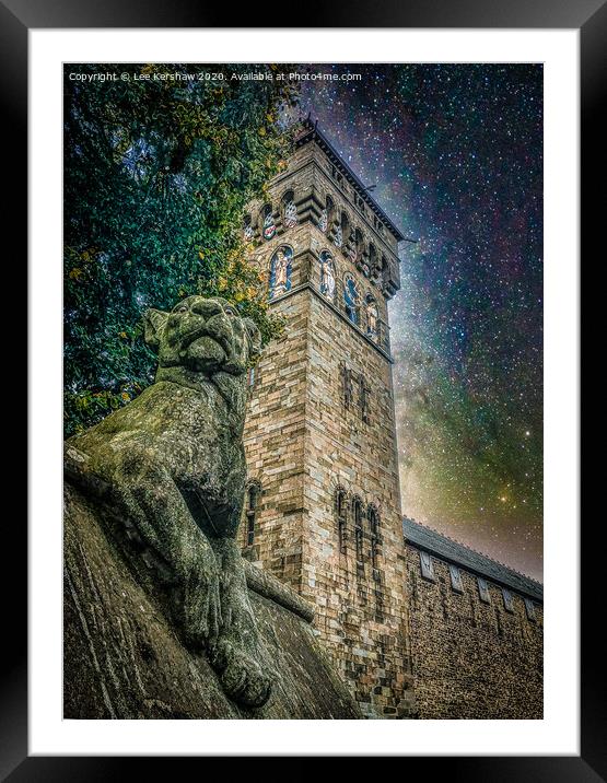 A Stone Statue Guards Cardiff Castle Framed Mounted Print by Lee Kershaw