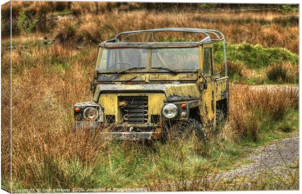 Abandoned Land Rover Canvas Print by Diana Mower