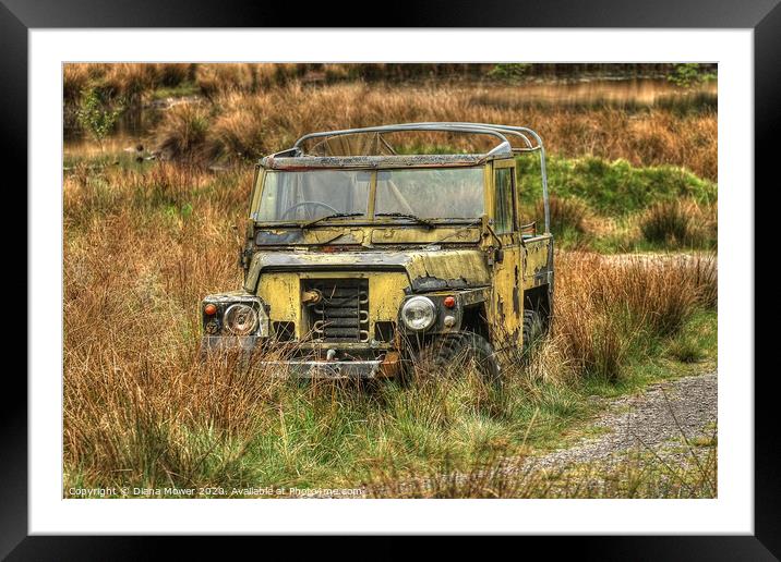 Abandoned Land Rover Framed Mounted Print by Diana Mower