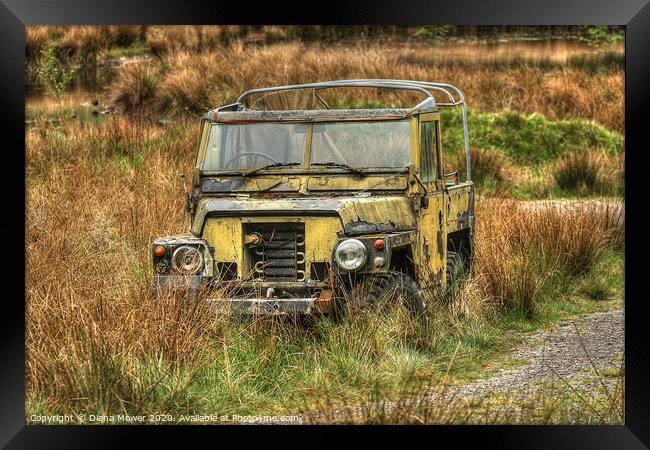 Abandoned Land Rover Framed Print by Diana Mower