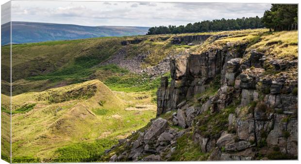 Coombes Edge, Charlesworth, Derbyshire Canvas Print by Andrew Kearton
