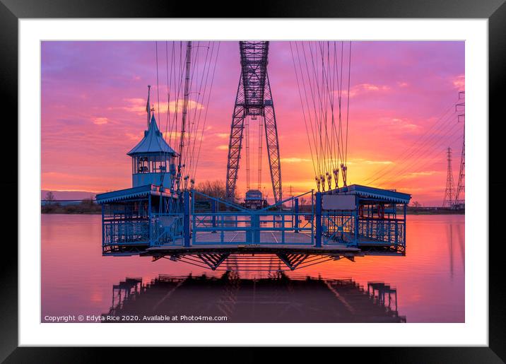 Newport Transporter Bridge Framed Mounted Print by Edy Rice