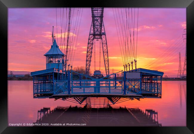 Newport Transporter Bridge Framed Print by Edy Rice