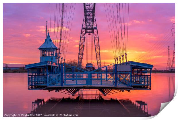 Newport Transporter Bridge Print by Edy Rice