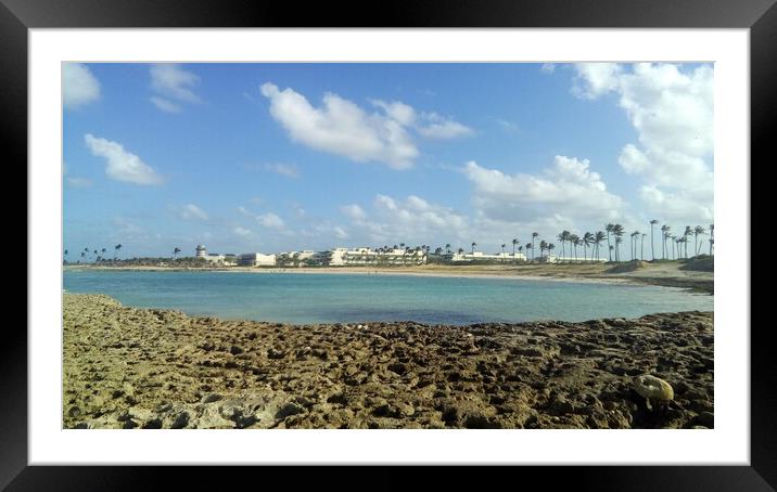 Beautiful seascape, nature of the Dominican Republic Framed Mounted Print by Karina Osipova
