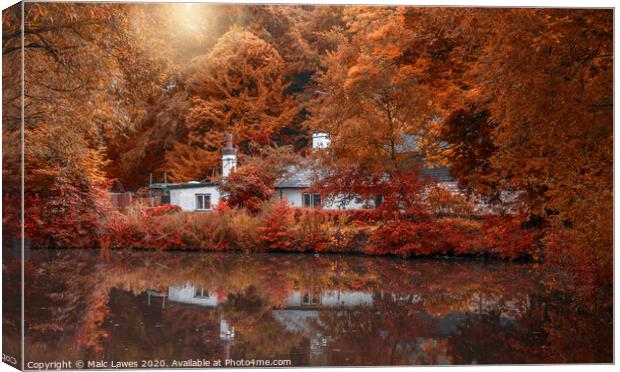Autumn reflections  Canvas Print by Malc Lawes