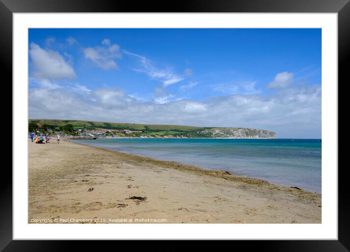 Swanage Beach Framed Mounted Print by Paul Chambers