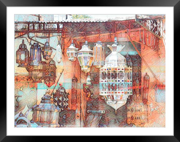 Moroccan Lanterns Framed Mounted Print by Brian Tarr