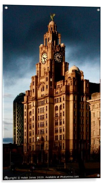 Royal Liver Building Liverpool Merseyside UK Acrylic by Helen Jones