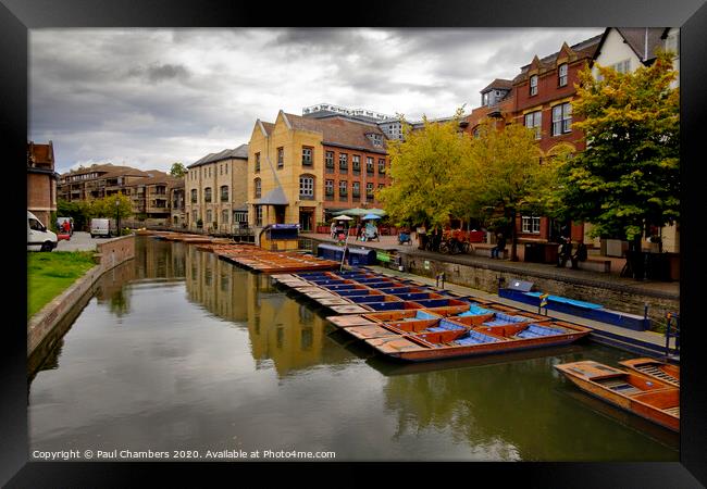 Punts In Cambrige Framed Print by Paul Chambers