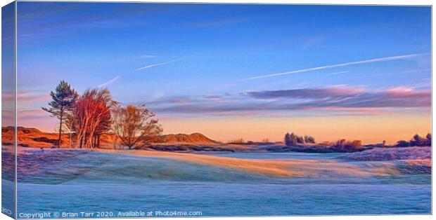 Frosty morning sunrise  Canvas Print by Brian Tarr