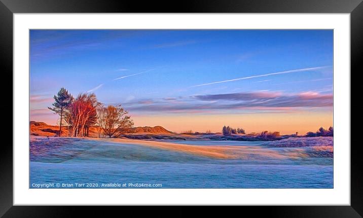 Frosty morning sunrise  Framed Mounted Print by Brian Tarr