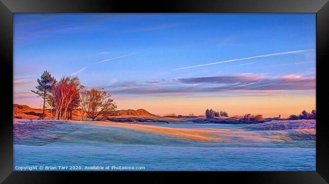 Frosty morning sunrise  Framed Print by Brian Tarr