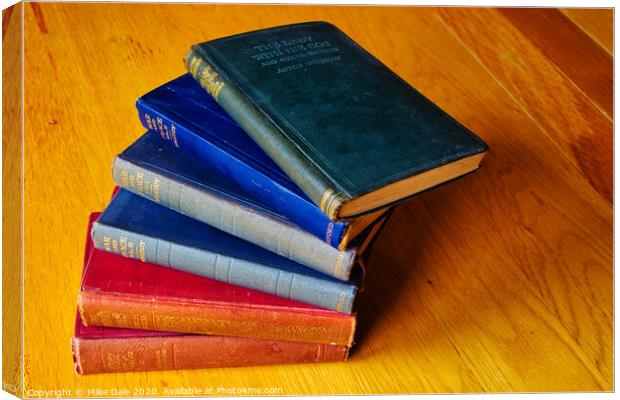 Stack of Antique Books 1 Canvas Print by Mike Dale