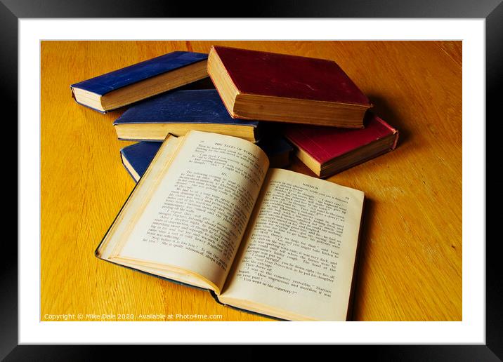 Stack of Antique Books 2 Framed Mounted Print by Mike Dale