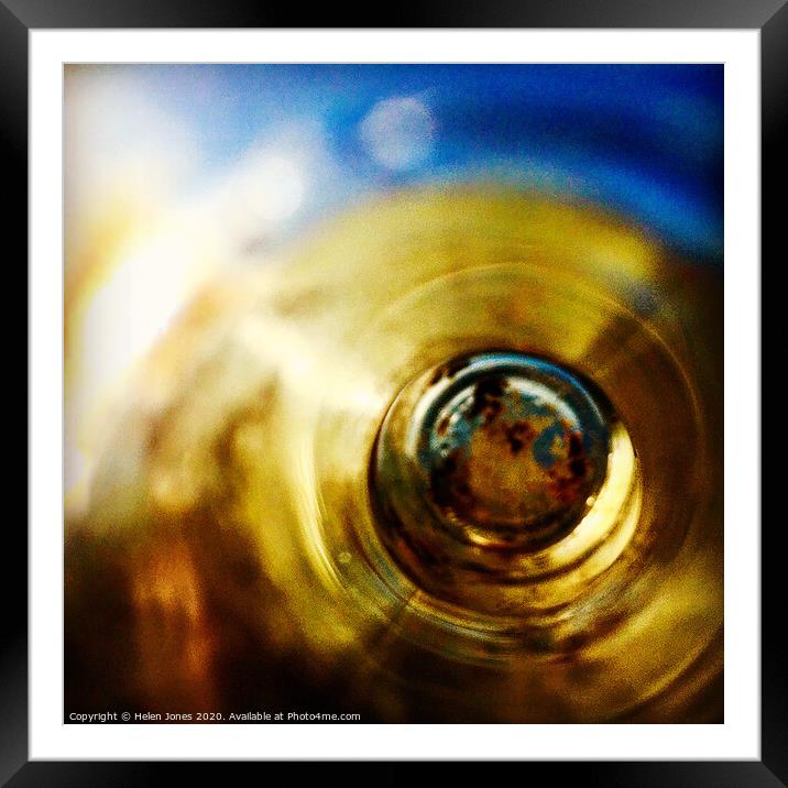 Through the Bottle Glass Framed Mounted Print by Helen Jones