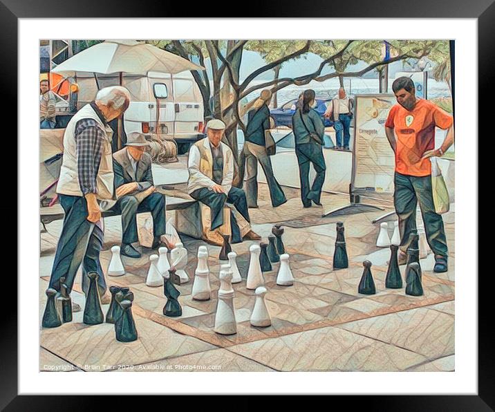 The Chess Players Framed Mounted Print by Brian Tarr