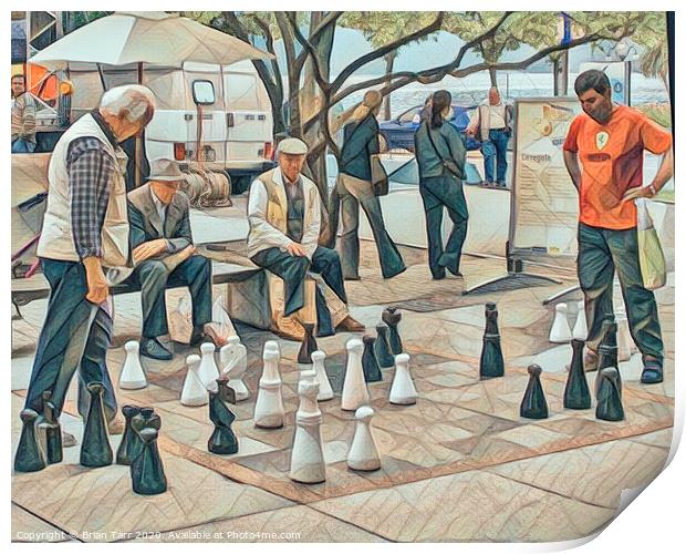 The Chess Players Print by Brian Tarr