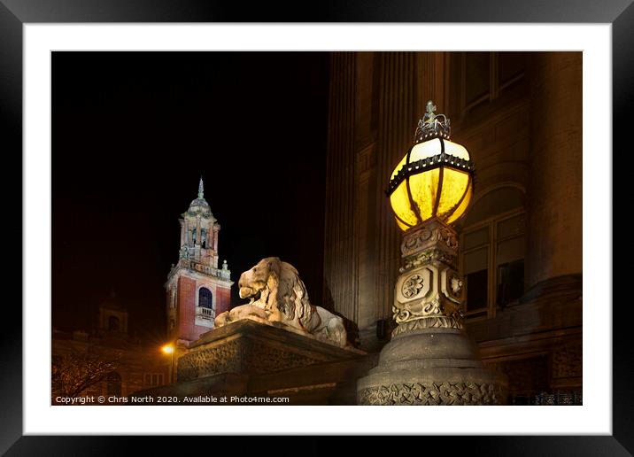 Guardian Lion, Leeds. Framed Mounted Print by Chris North